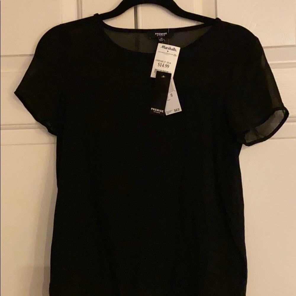 Black sheer shirt